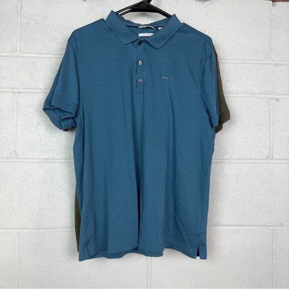Calvin Klein set of 3 the liquid touch mens short sleeve polo shirts L - Picture 4 of 7